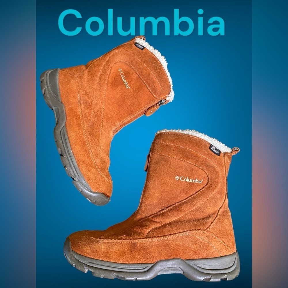 Columbia-Women’s Vallara Thermolite Snow Boot 8.5 burnt orange suede. Repair